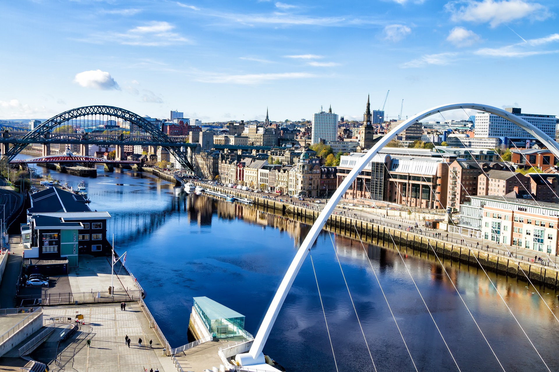 het bruisende Newcastle met de beroemde brug over de Tyne